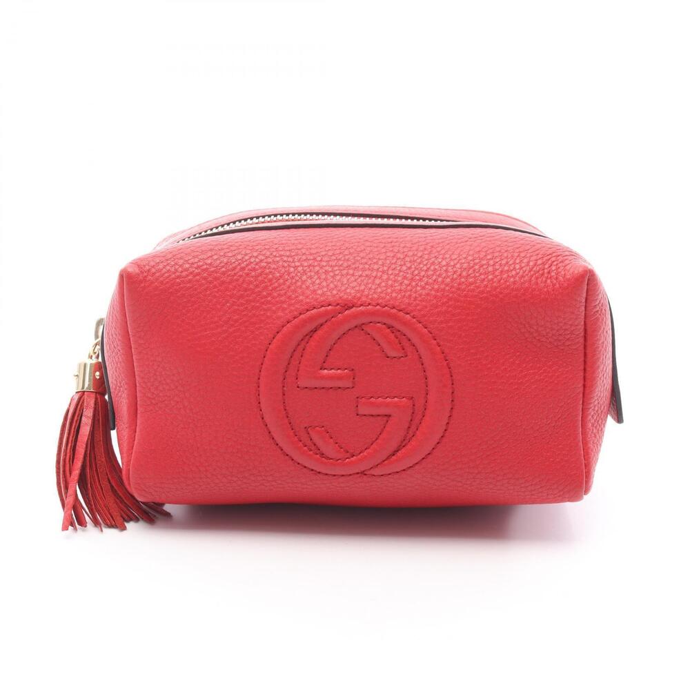 Gucci Soho Interlocking GG Leather Shoulder Bag Red
